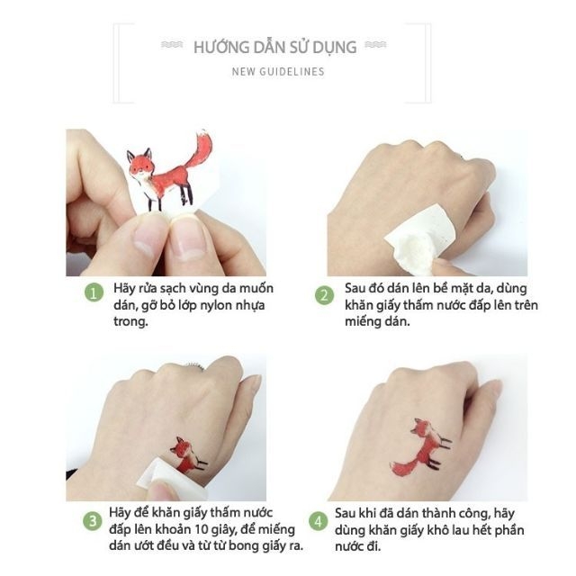 Hình dán tatoo vết thương halloween D18