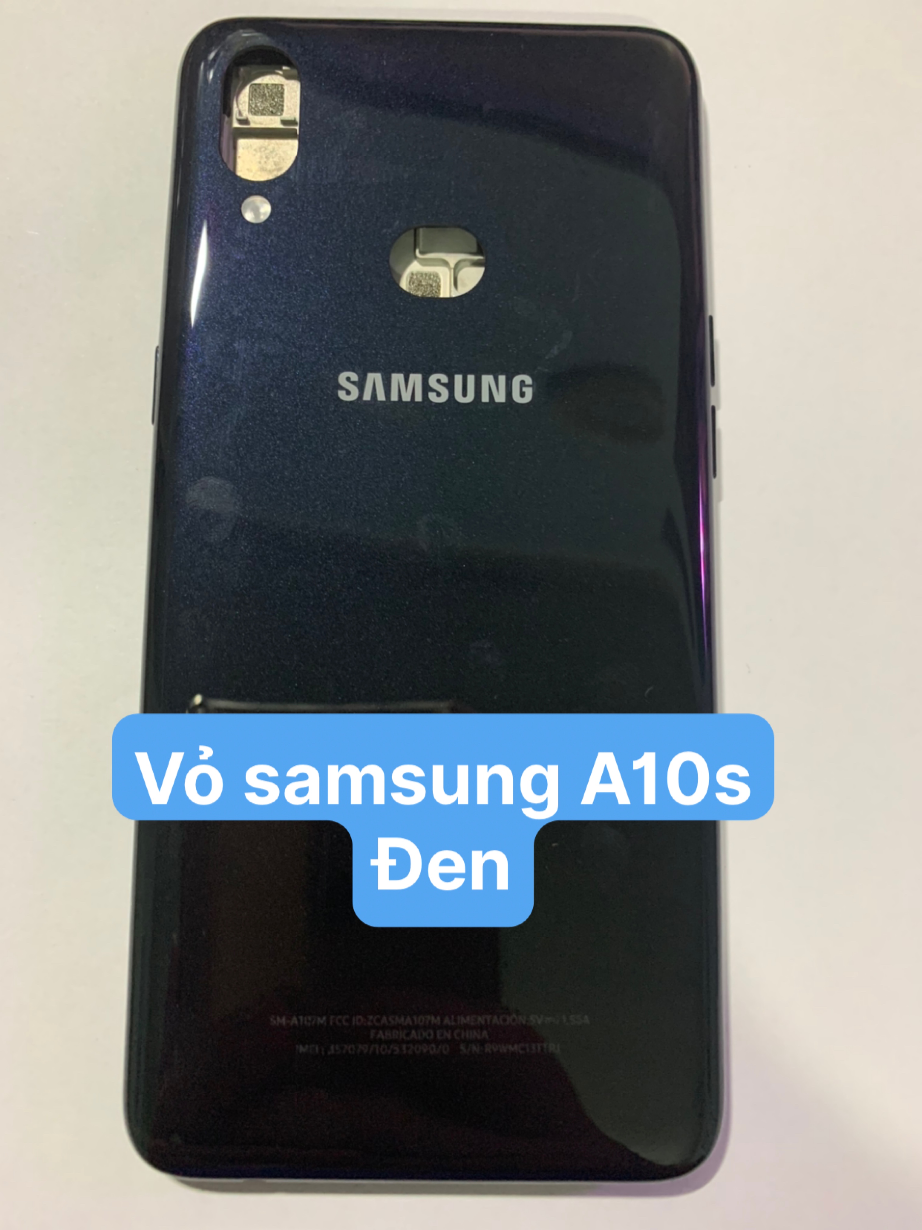 Bộ xương vỏ samsung A10S (gồm lưng. sườn, phím tăng giảm) zin