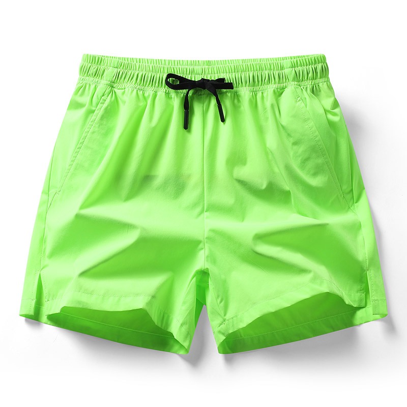 Men's shorts are fashionable simple solid color sports training fitness ice silk breathable loose casual straight leg shorts couple shorts