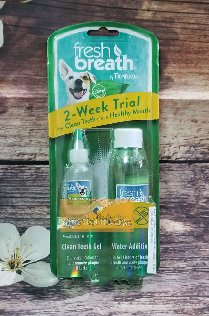 Bộ Chăm Sóc Răng Miệng (Gel và Nước Vệ Sinh) TropiClean (USA) - [Nông Trại Thú Cưng]