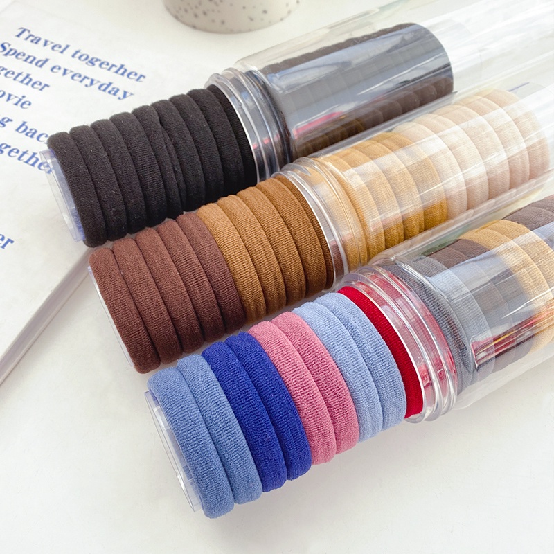 Set 20 Dây Chun Buộc Tóc, Dây Cột Tóc Nhiều Màu Dễ Thương, Dây Thun Cột Tóc, Dây Buộc Tóc Nữ