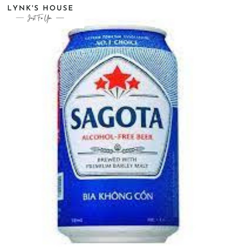 Bia sagota không cồn, chiết xuất từ lúa mạch - giúp tăng cường sức khỏe. pack 6 lon/330ml