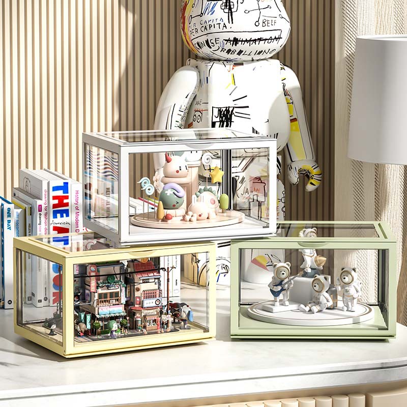IMELON quả tặng miễn phí TOÀN CỬA HÀNG hộp nhựa trong suốt kệ decor bàn học Hộp trưng bày lưu trữ hộp mù acrylic chống bụi búp bê tủ trưng bày đồ chơi bong bóng mart hình hiển thị đứng
