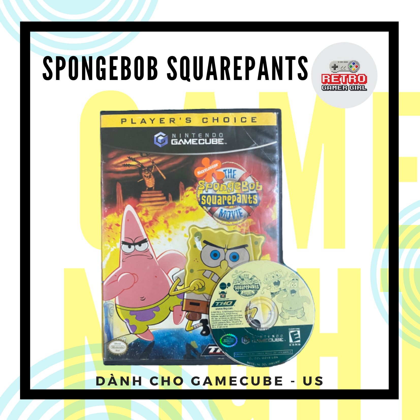 Đĩa game SpongeBob SquarePants Gamecube hệ US