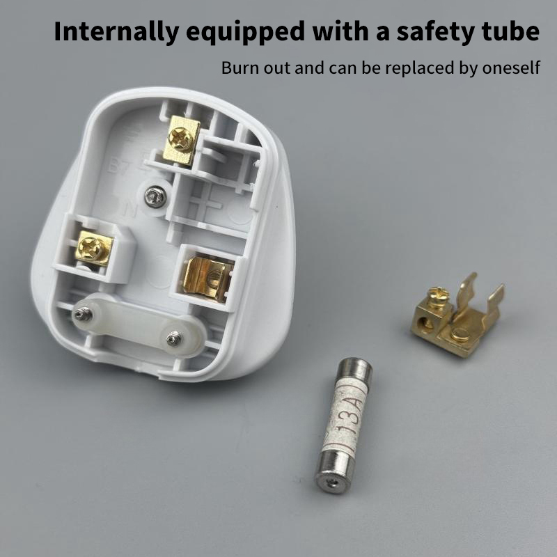 England Removable Power Plug White Black 3 Pin UK Mains Plug 13A Appliance Assembly Power Cord Fuse Wiring Connector BOYUAN. 
