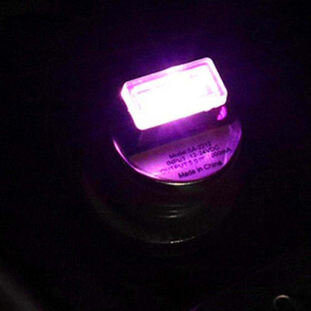 JaneDream PURPLE COLOR New USB LED Mini Wireless Car Interior Lighting Kit Car Styling Interior Decoration Atmosphere Light