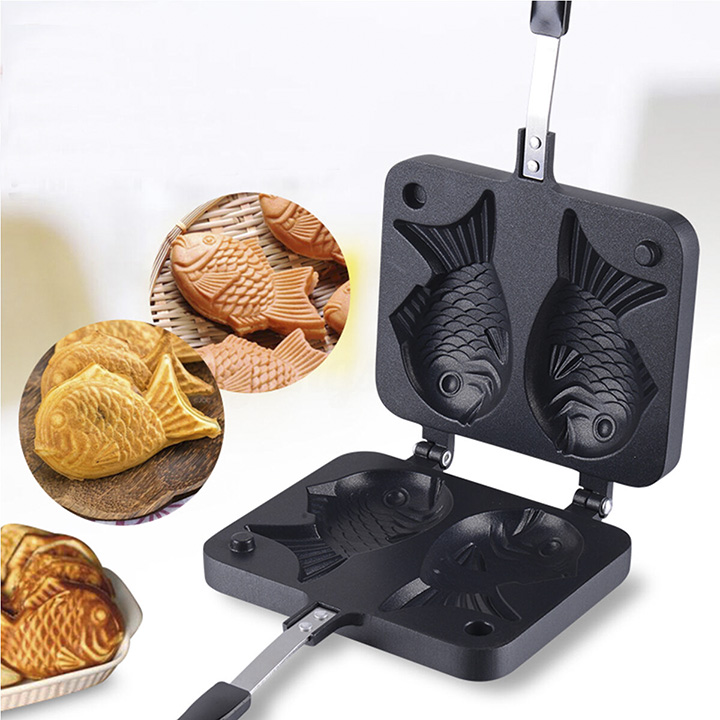 Chảo Nướng Bánh Cá Taiyaki Khuôn 2 con