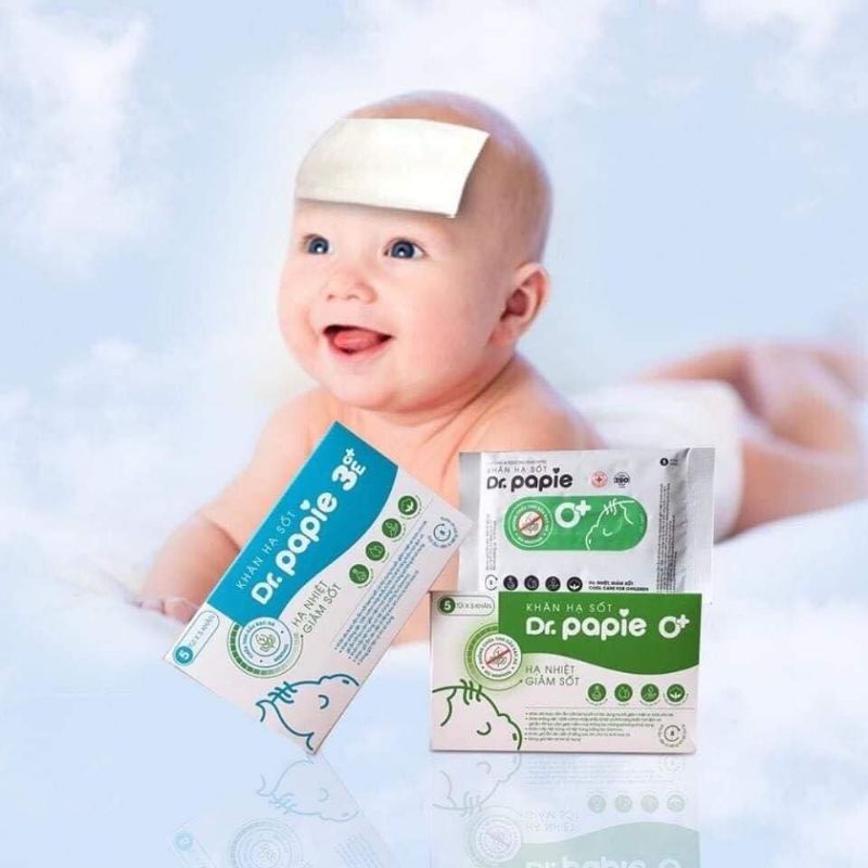 KHĂN HẠ SỐT Dr.Papie 0+/3M+