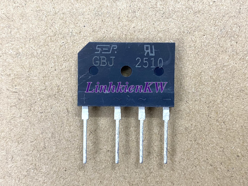 10 con cầu diode gbj2510 kbj2510 d25xb80 25a 1000v mới chính hãng 100% !