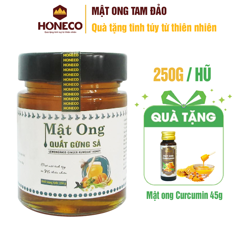Mật ong quất gừng sả Honeco 250g