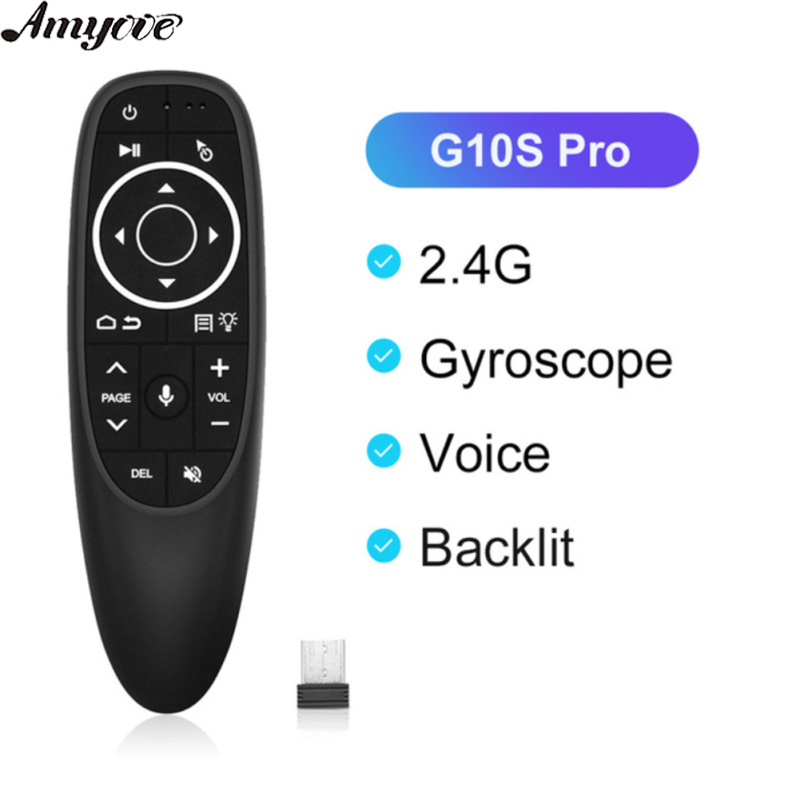 Smart Voice Remote Control Wireless Air Fly Mouse 2.4g G10 G10s Pro Gyroscope Ir Learning Compatible For Android Tv Box
