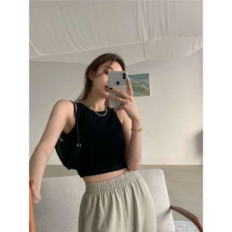 Áo CROPTOP ba lỗ nữ basic siêu mát