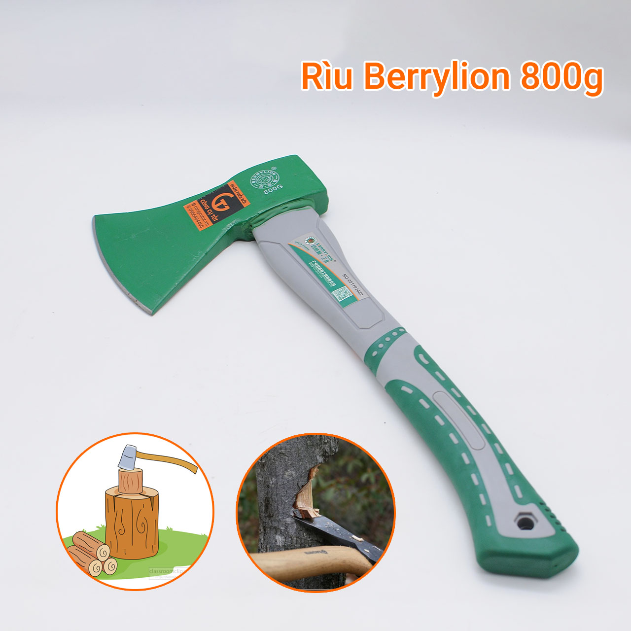Búa chặt cây, bổ củi Berrylion 800g