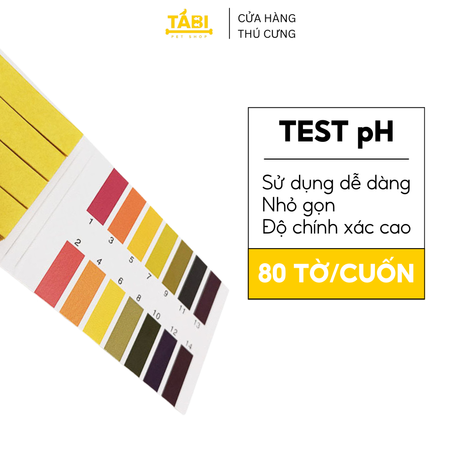 80 miếng thử giấy quỳ tím đo ph nước hồ cá, bể cá, nước sinh hoạt - giấy quỳ tím thử ph 1-14