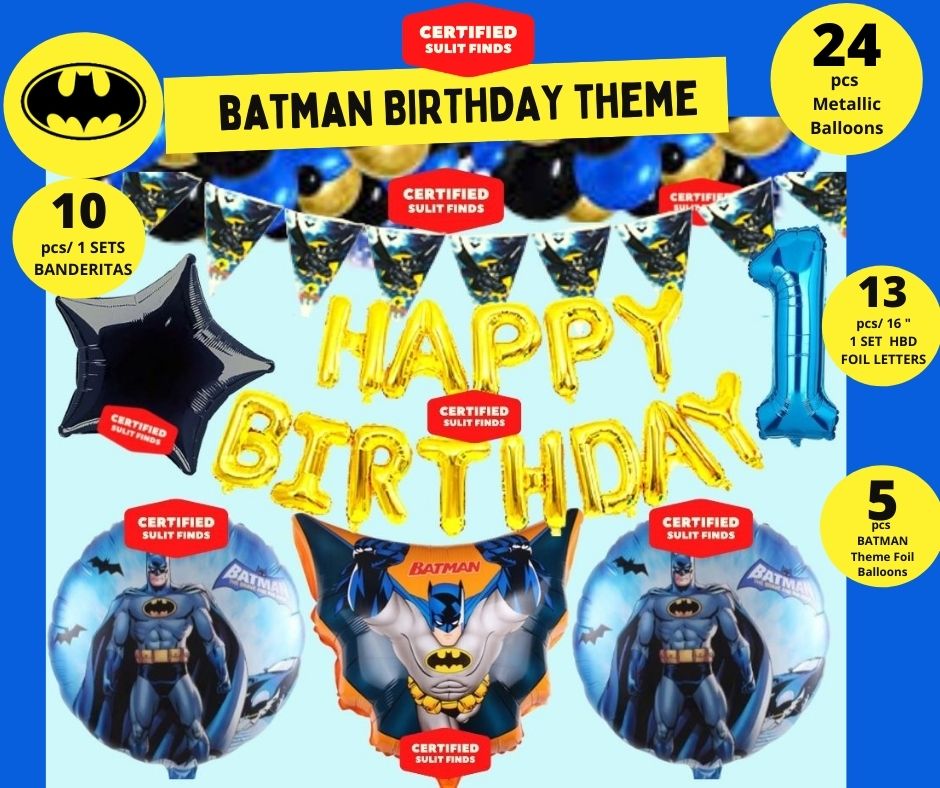 Batman Theme Party Set Batman Birthday Party Decorations Batman Batman  Birthday Party Decorations Set Batman Balloon for Birthday Batman Party  Needs Banner Batman Table Cloth Cover Loot bags Lootbags Batman Paper Plates