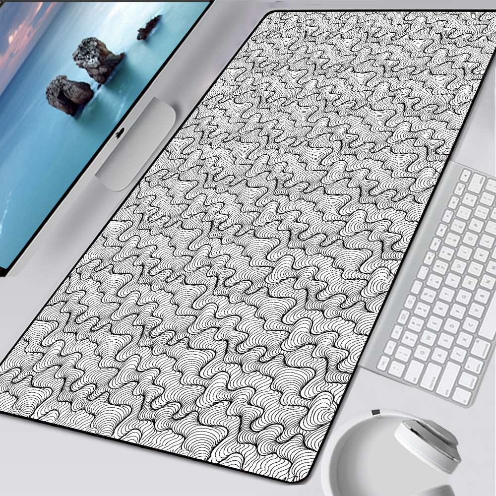 Abstract Pattern Texture Art Large Size Mouse Pad Natural Rubber PC Computer Gaming Mousepad Desk Mat Locking Edge