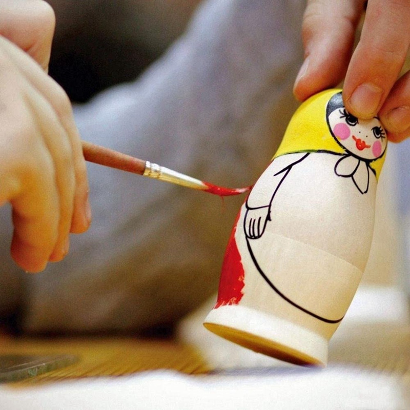 25X Unpainted Russian Nesting Dolls DIY Blank Nesting Dolls Unfinished Nesting Doll Kit Matryoshka Nesting Dolls