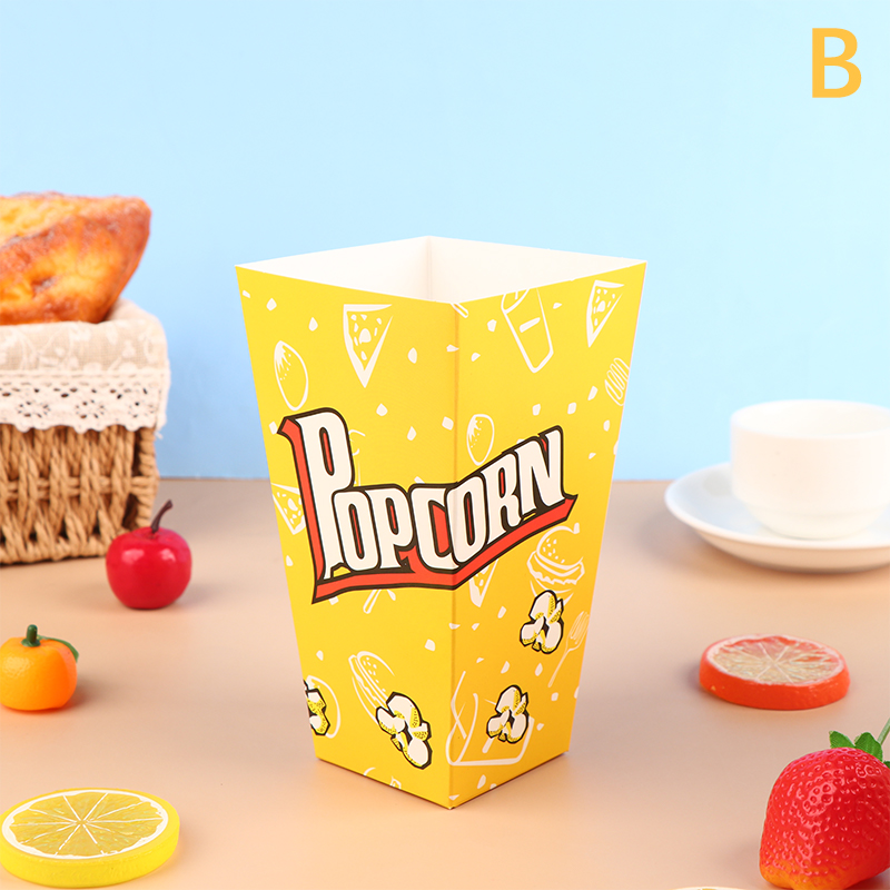10Pcs Popcorn Boxes Container Holder Paper Cup Popcorn Buckets for Theme Birthday Parties Decoration Popcorn Box