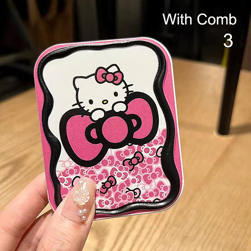 Sanrio%20Cute%20Pink%20Hello%20Kitty%20Folding%20Clamshell%20Mirror%20Makeup%20Mirror%20With%20Comb%20BANGCHEN%20-%20Image%208