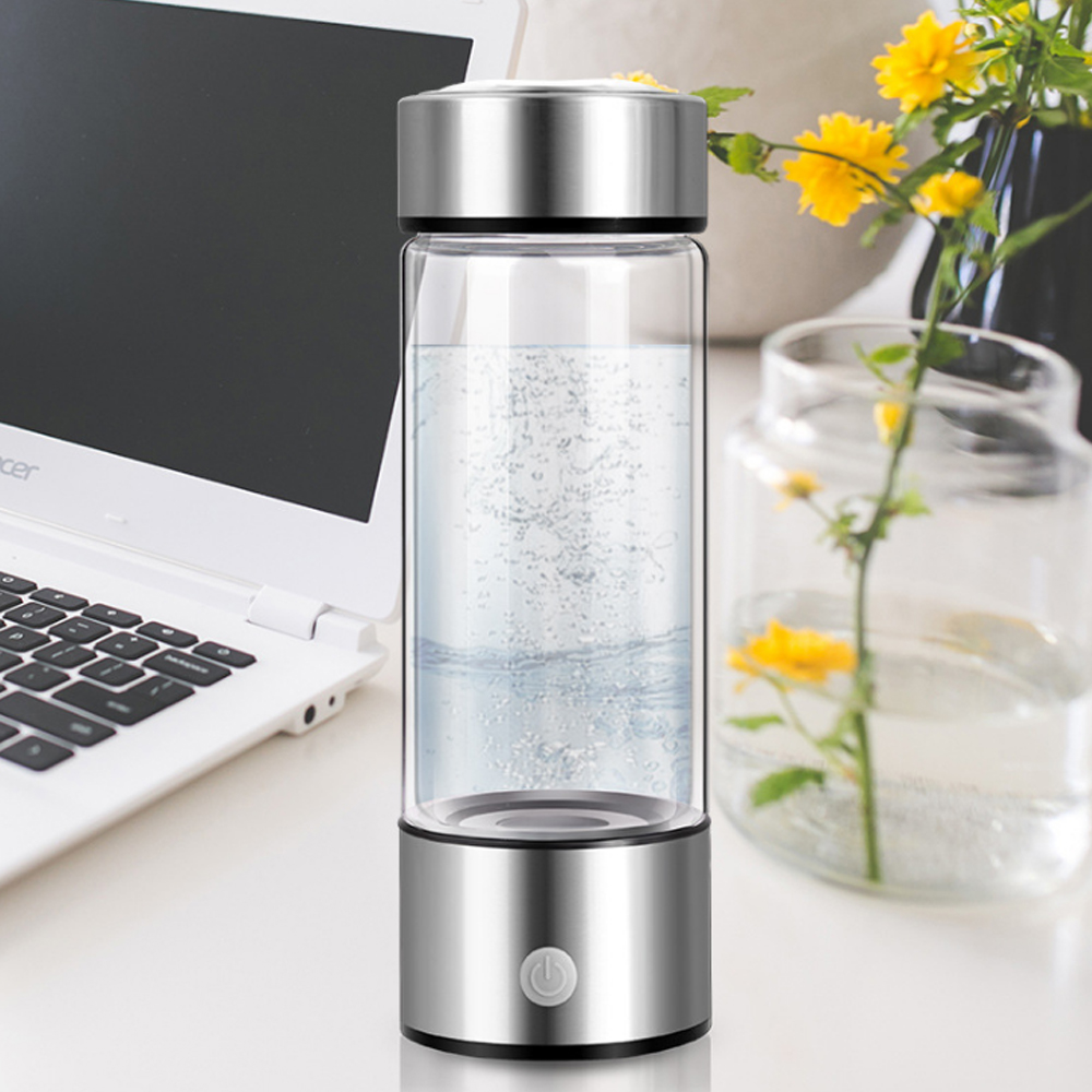 Bokali sạc USB Hydrogen Máy phát điện nước giàu Ionizer chai nước thủy tinh