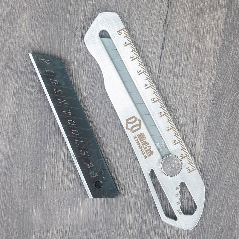 Stainless steel utility knife heavy-duty all-steel wallpaper knife paper knife industrial-grade knife box opener large