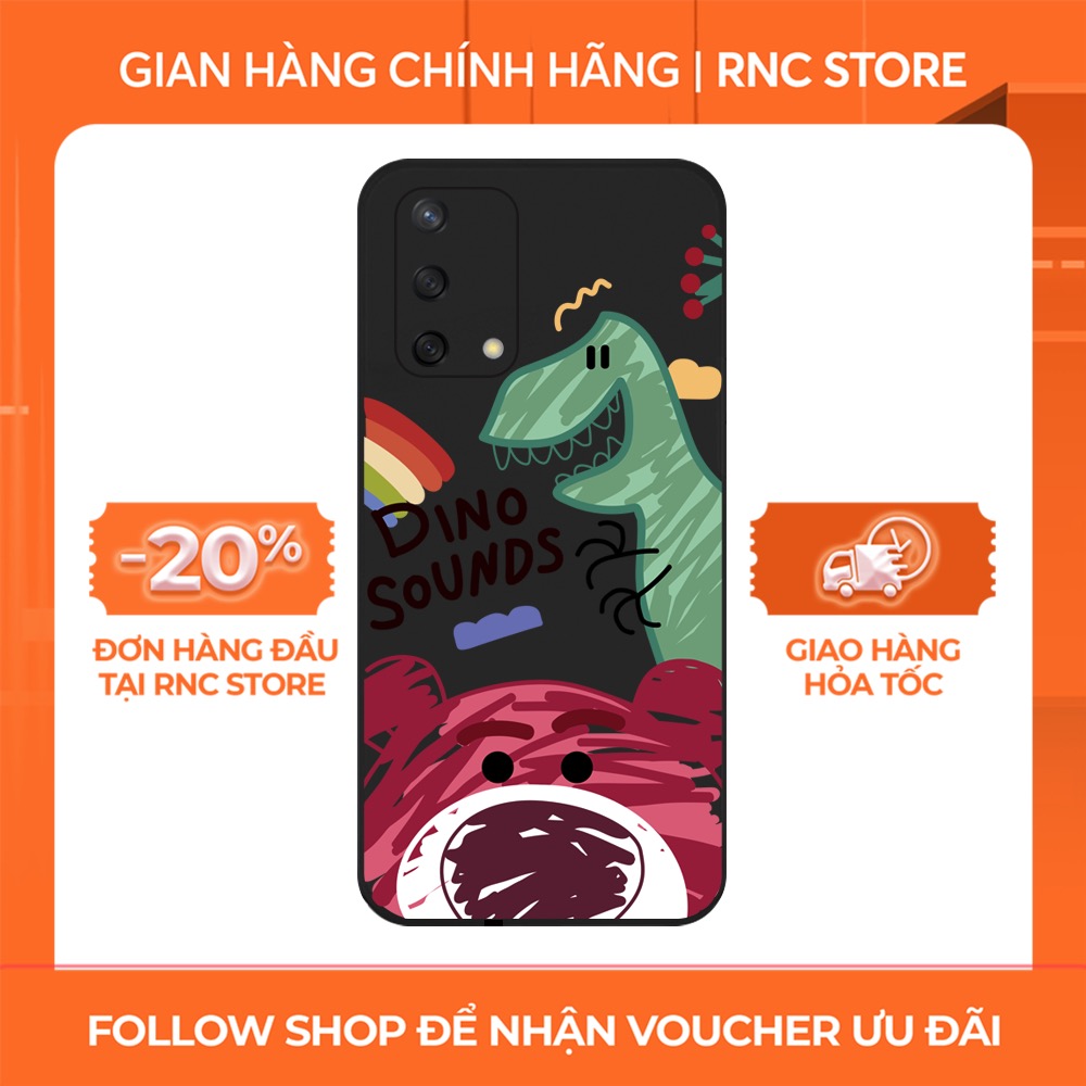 Ốp lưng oppo a1k/a3s/a54/a94/f9/ ....dẻo cạnh vuông bảo vệ camera hình dino sounds