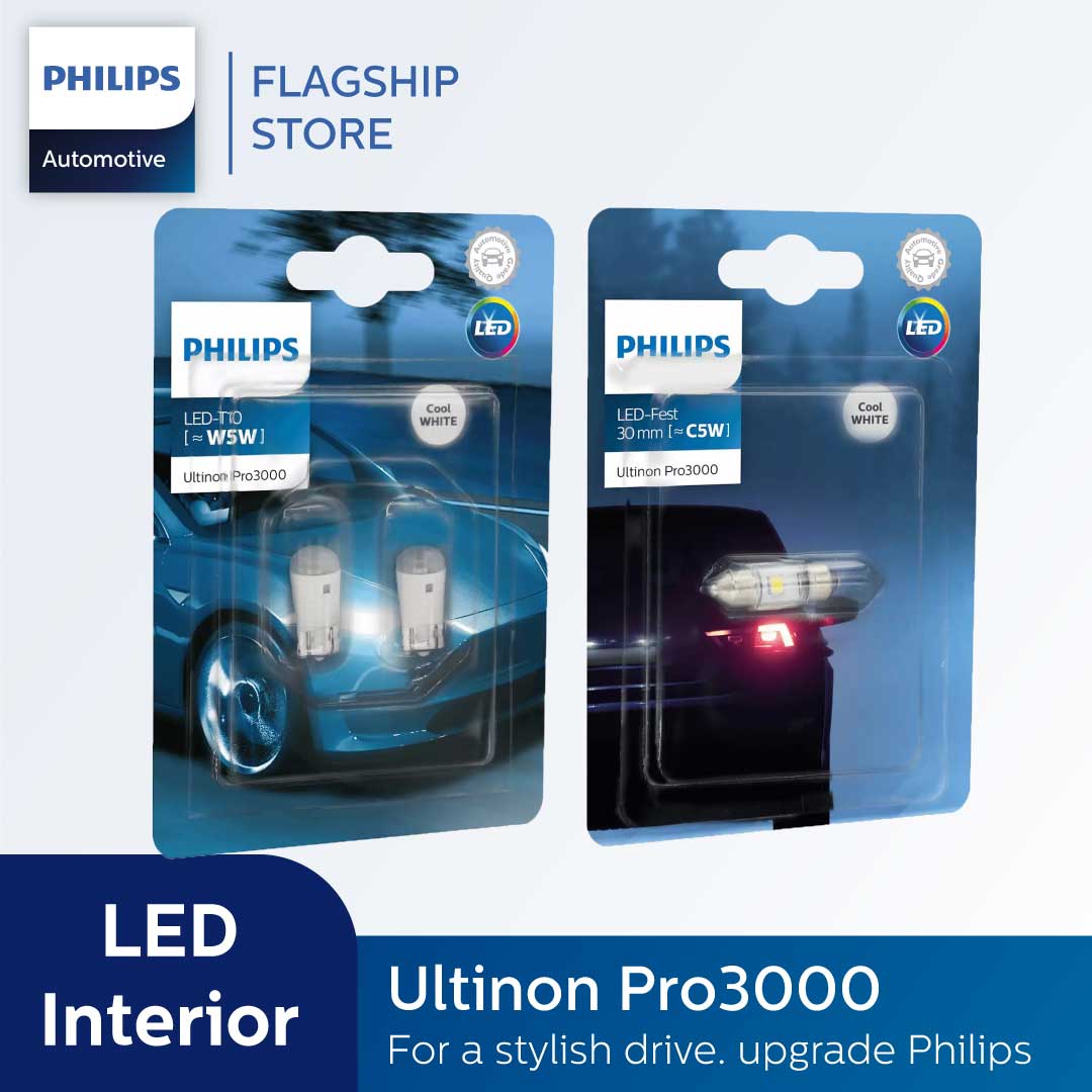 Philips Ultinon Pro3000 LED Signal & Interior Bulb 6000K, Brighter, longer  lasting