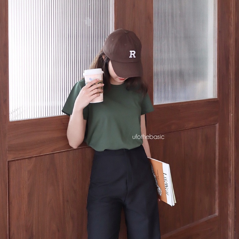 [Nhập LAZLOOK99 GIẢM 100K/500K] Áo phông nữ trơn Regular Tee form vừa chất premium cotton cao cấp co dãn - by ufo.thebasic