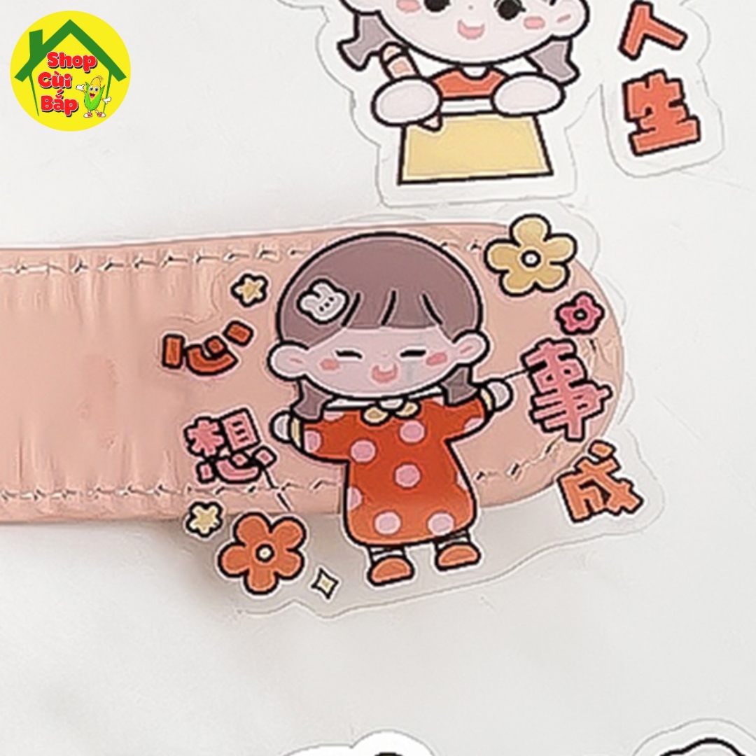 Túi 40 Miếng Sticker Dán Hoạt HÌnh Chống Nước