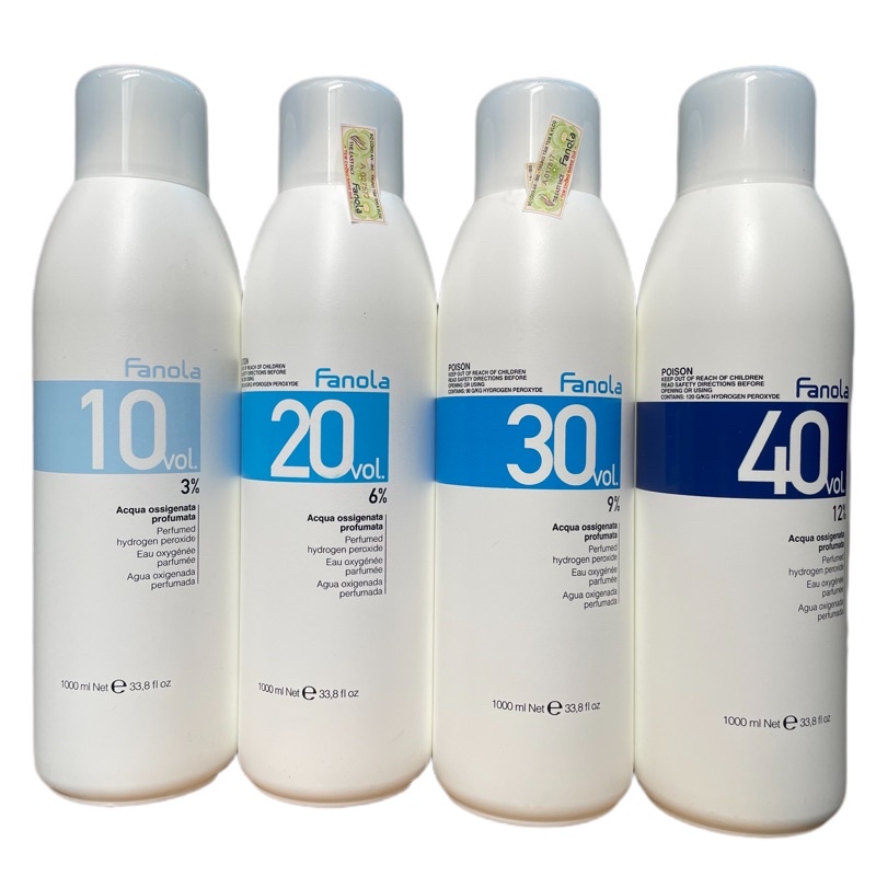 Oxy trợ nhuộm Fanola Perfumed Hydrogen Peroxide 1000ml(NEW-2024)