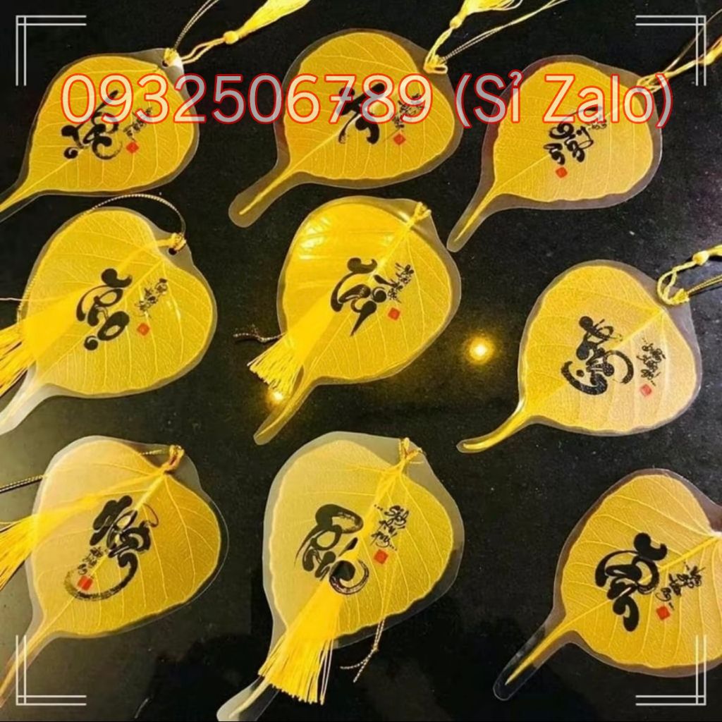 Lá Bồ Đề thư pháp cầu Bình An Tài Lộc ( Xưởng Chuyên Sỉ )