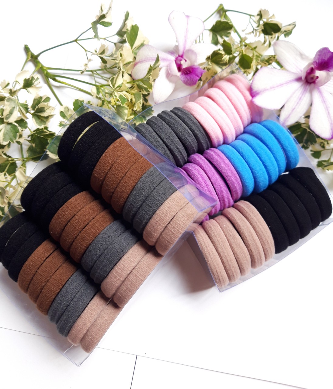 Hộp 30 cái cột thun cột tóc siêu chắc
