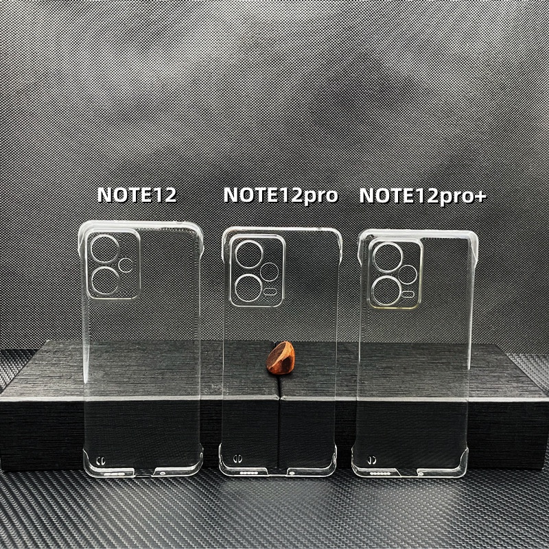 Ốp lưng không viền Redmi Note 13 / Note 13 Pro / Note 12 / Note 12 Pro / Note 12 Turbo / Note 12 5G, nhựa pc trong suốt