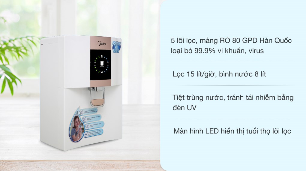 Máy lọc nước RO Midea JN1648T 5 lõi