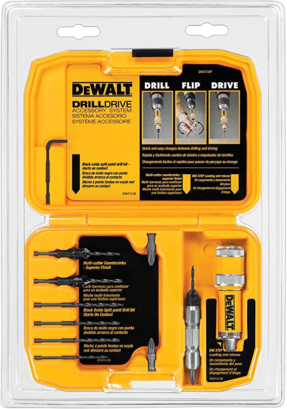 Detek dw2735p 12 PCs recessed wood screw drill bit set-Original