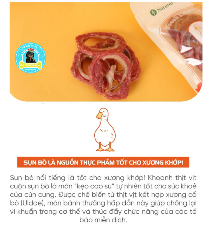 NATURAL CORE SNACK THỊT CUỘN SỤN BÒ 65G