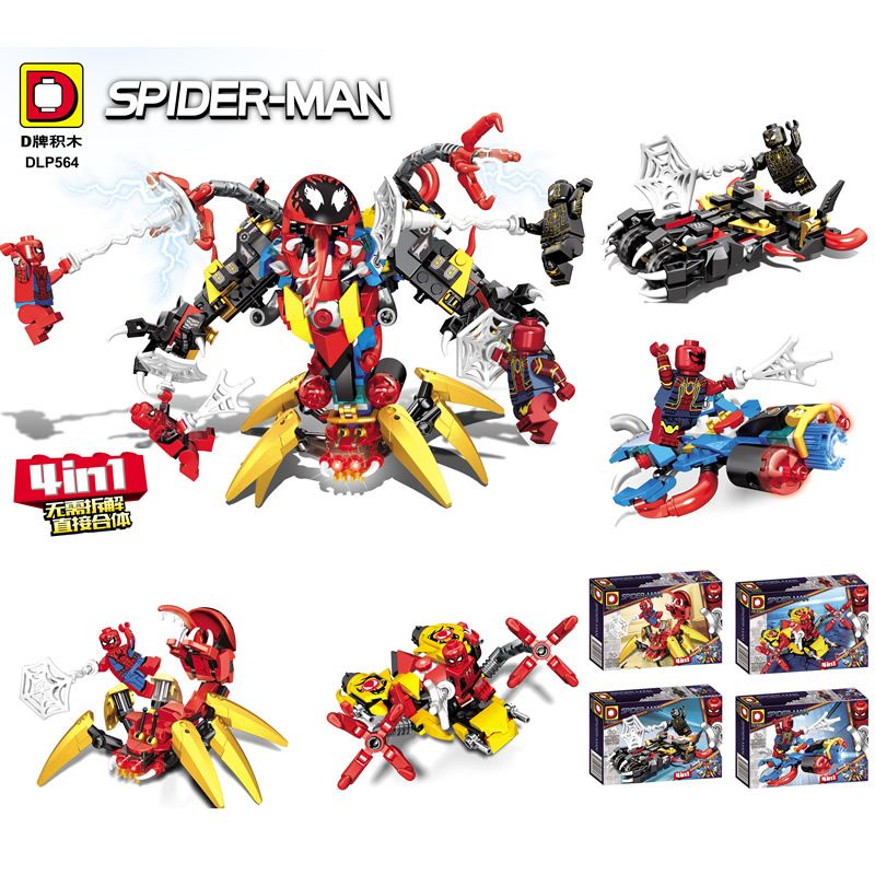 Bộ Đồ Chơi Lắp Ráp lego Người Nhện vs venom mecha iron man 3