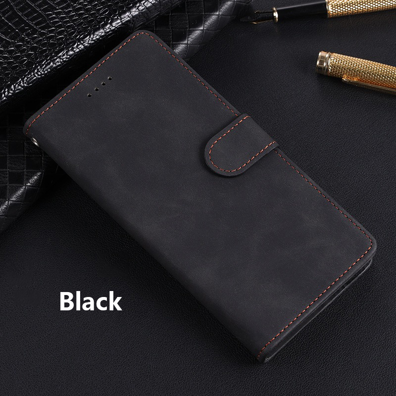 Biruiqu For Samsung Galaxy M02s New Business Minimalist Flip Style Leather Anti Fall Protective Back Cover. 