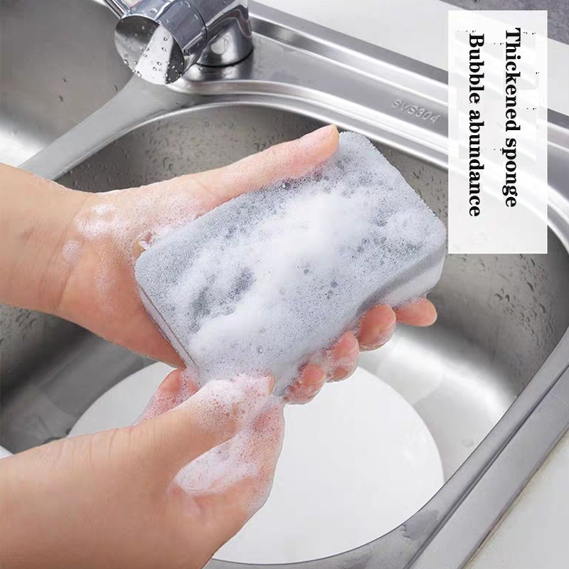 [Warm Homie] 5 Cái/bộ Miếng Bọt Biển Rửa Chén Hai Mặt Miếng Bọt Biển Ba Lớp Lau Chùi Kỳ Diệu Làm Sạch Nội Trợ Nhà Bếp Miếng Cọ Rửa