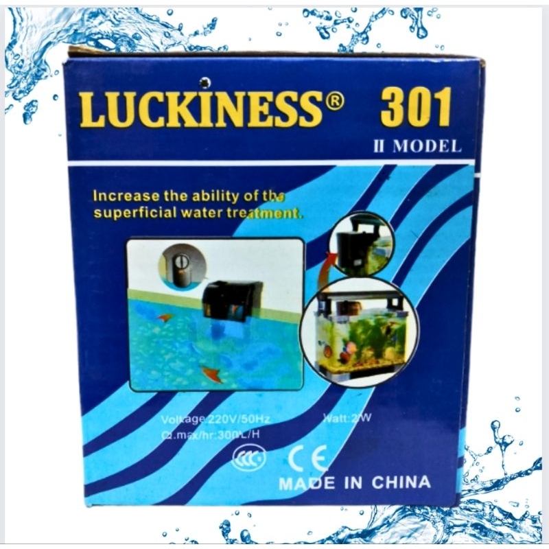 POMPA  AQUARIUM AQUASCAPE HANGING FILTER LUCKINESS 301