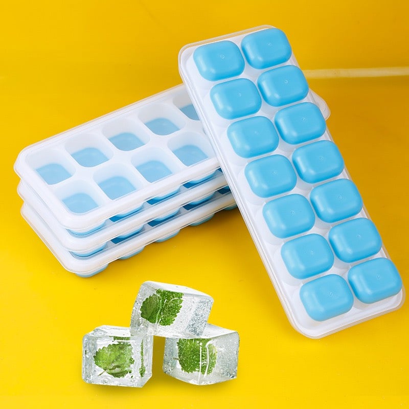 Khay làm đá silicon kèm nắp đậy