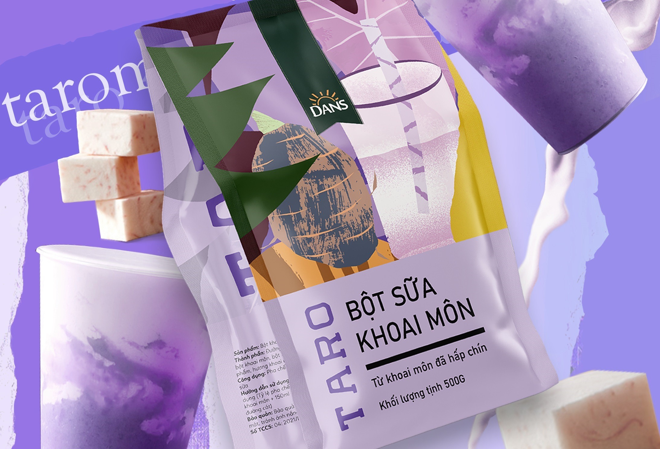 Bột khoai môn Dans gói 500g