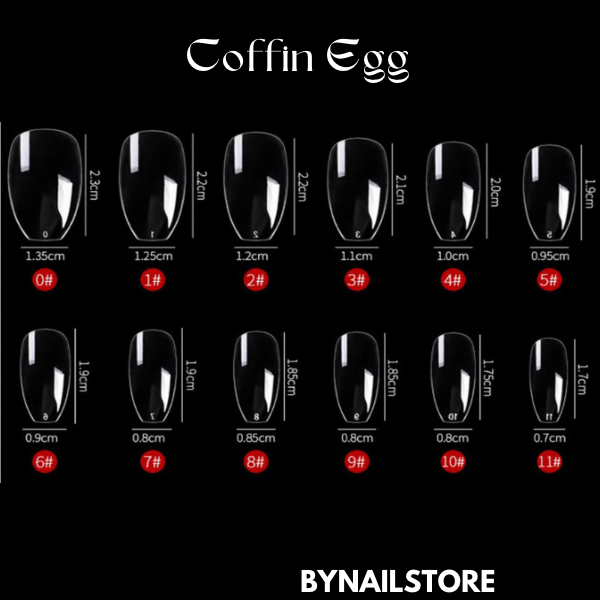 [ bynailstore.com] Móng giả siêu dẻo, mỏng, nhẹ (1 hộp -240 móng)