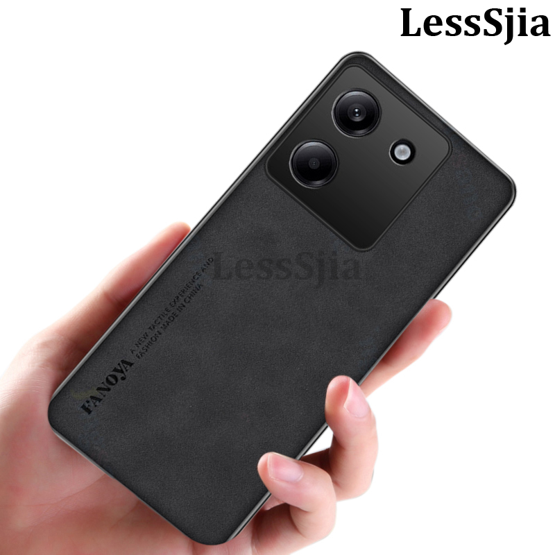 Phone cover Xiaomi Poco M7 Pro Back case Frosted Soft Vintage Leather Anti Drop For Xiaomi Poco M7 Pro 5G Phone cases.