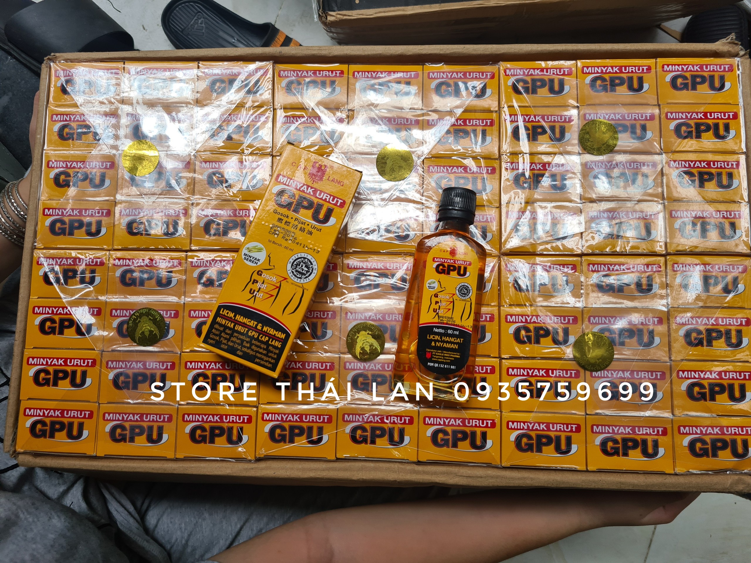 [Sỉ 12 Chai] Dầu Gừng GPU 60ml Con Ó Indonesia