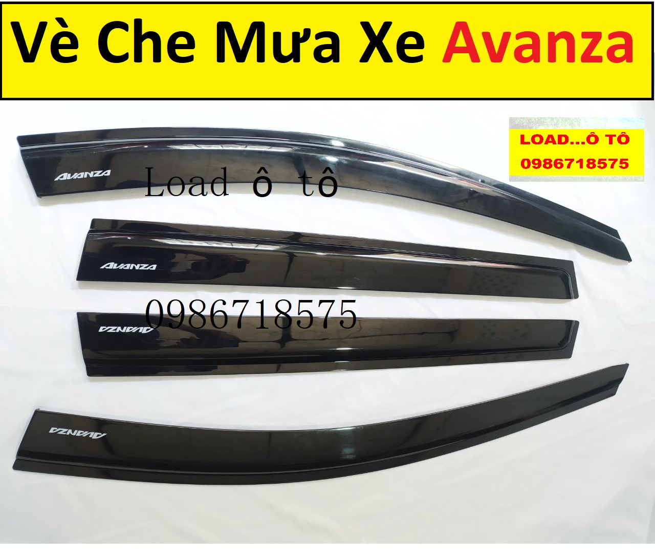 Vè che mưa xe toyota avanza 2022-2018 mẫu vè đen thái