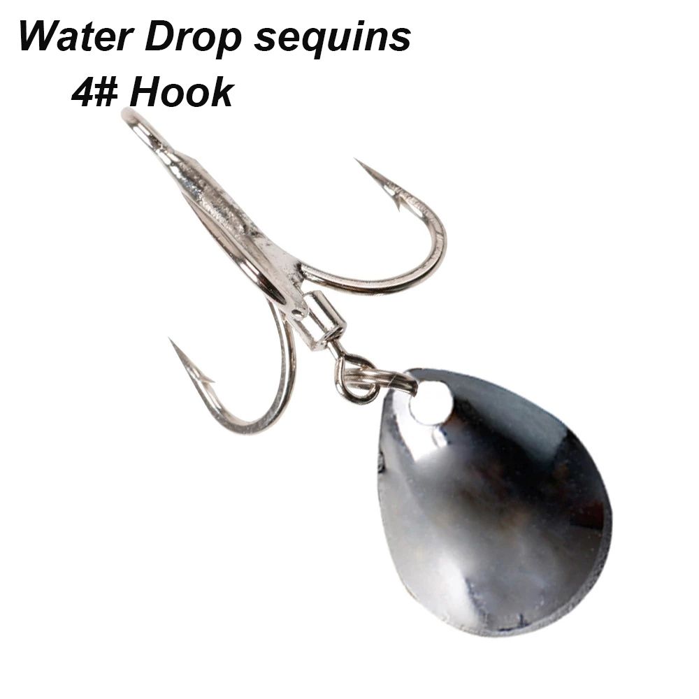 High Quality Sharp Fishing Hook Jigging Bait Carbon Steel Turn Ring Sequins