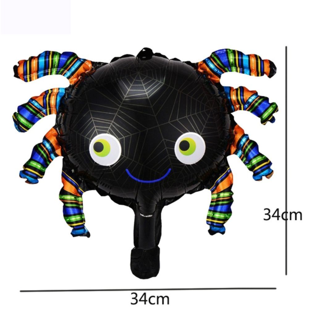 HUIHEYU Dơi ma bí ngô Bóng bay ma bí ngô Halloween Nhện đầu lâu Mini Bong Bóng phim nhôm Halloween Đạo cụ đáng sợ Màng nhôm Bóng bay hình dơi đầu lâu Halloween Nhà