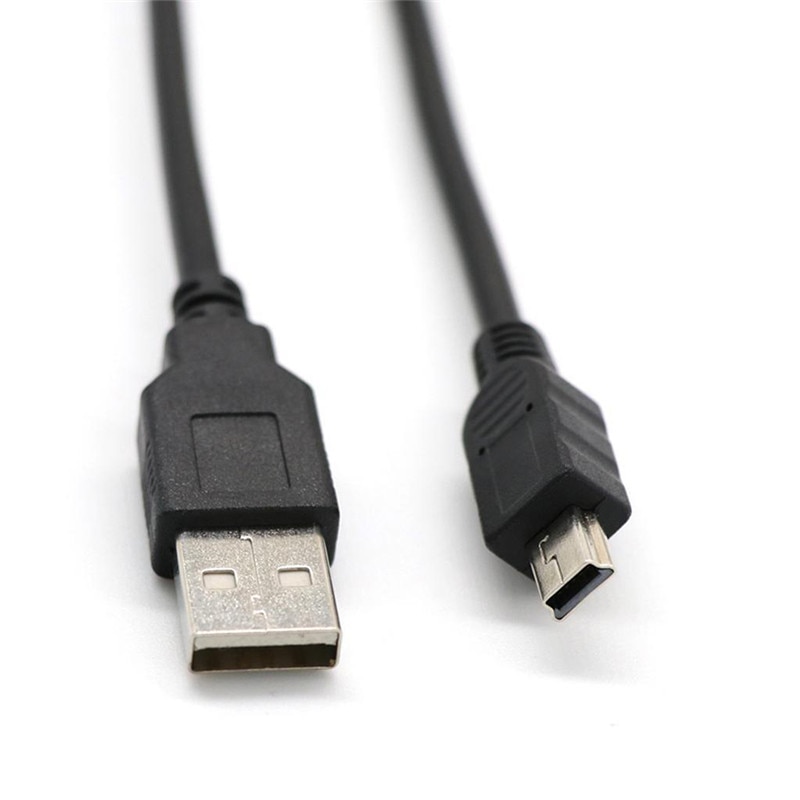 USB 2.0 Black 5-Pin Data Charger Cable 1.8M For Ps3 Game Wireless Controller Connect Computer Play And Charge