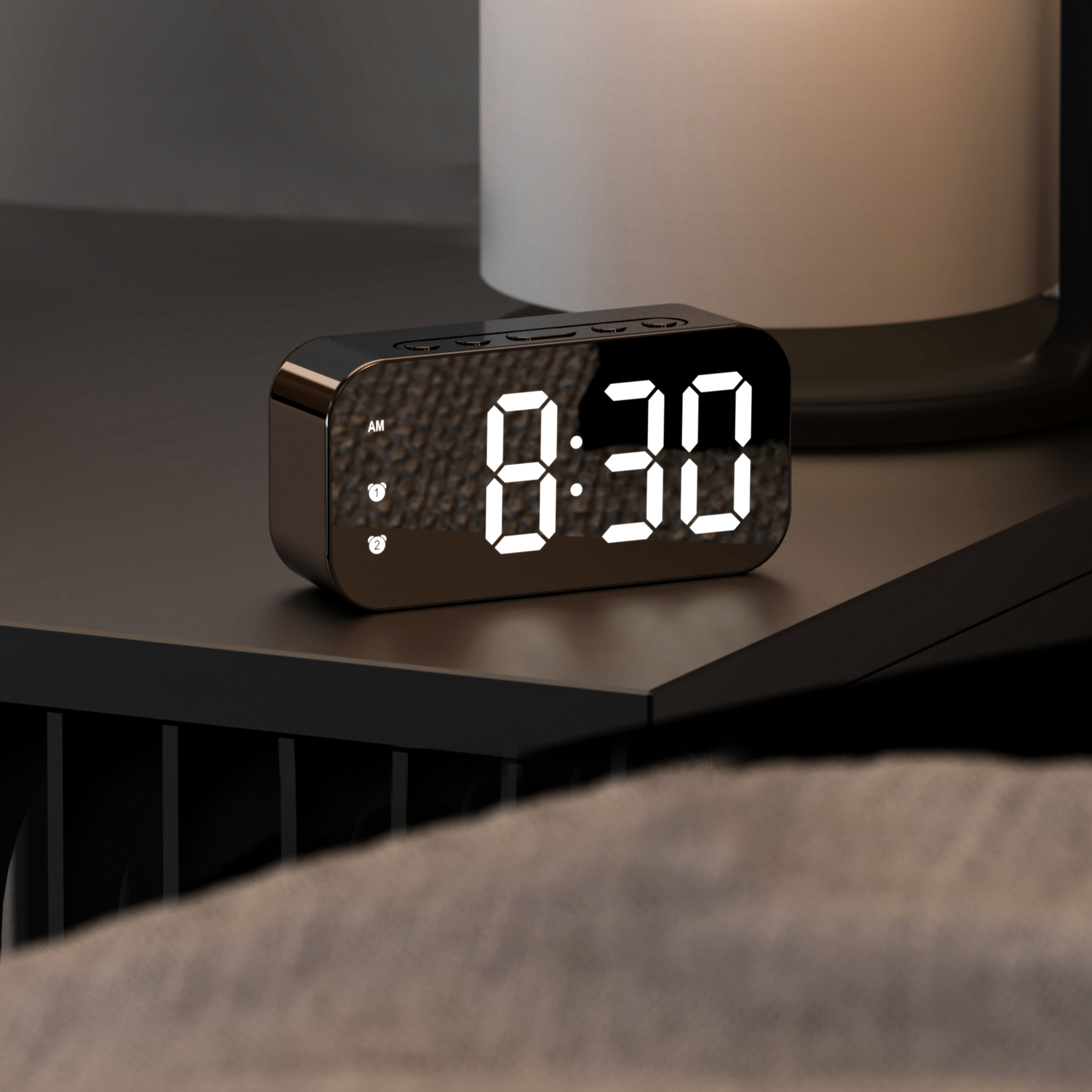 clock Simple LED electronic alarm clock clock student plug-in dual-purpose small alarm clock digital clock voice activated temperature clock